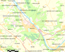 Mapa obce Vernon