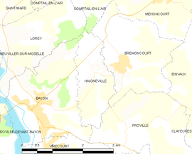 Mapa obce Haigneville