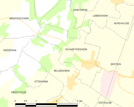 Mapa obce Schaeffersheim