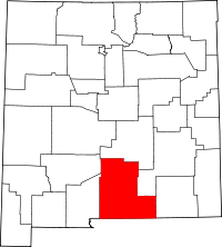 オテロ郡の位置を示したニューメキシコ州の地図