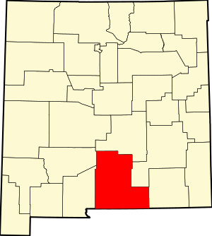 Map of New Mexico highlighting Otero County