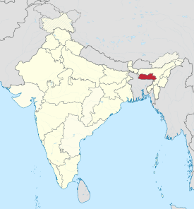 Meghalaya in India (disputed hatched).svg