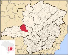 Ligging van de Braziliaanse microregio Patrocínio in Minas Gerais