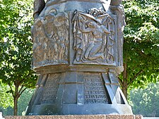 One of the bas-reliefs on the Mickievicz monument."Dziady"