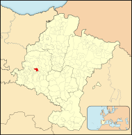 Localização do município de Igúzquiza em Navarra