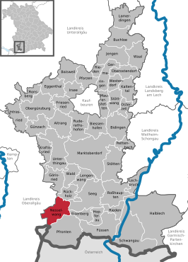 Kaart van Nesselwang