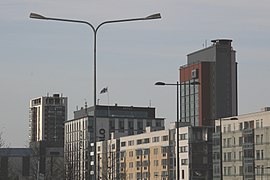 Tours panoramique et de Leppävaara vues de Säteri.