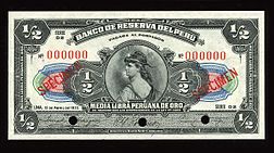 Peru half Libra Peruana de oro banknote of 1922.jpg