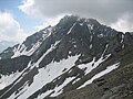 Piz Arblatsch, aufgenommen von P. 2863, der sich auf dem Grat zwischen Piz Arlos und Piz Arblatsch befindet