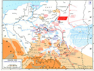 A map showing the disposition of all troops following the Soviet invasion