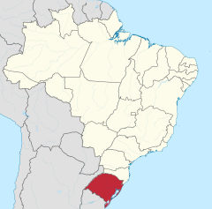 A espécie O. americana tem como habitat as águas subtropicais do sul da região nordeste à região sul do Brasil, entre a Bahia e o Rio Grande do Sul (em vermelho).[2]