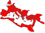 Římská říše v době svého největšího rozmachu za vlády císaře Traiana kolem roku 117