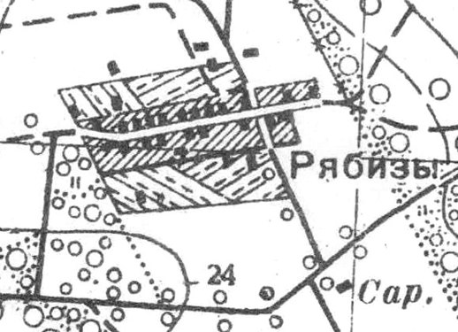 План деревни Рябизи. 1939 год