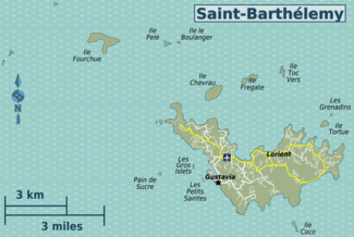 Mapa Svatého Bartoloměje