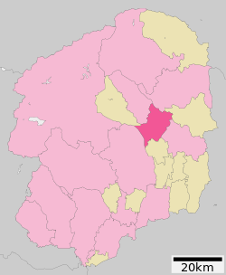 Sakuran sijainti Tochigin prefektuurissa