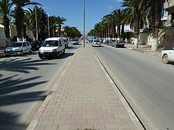 A street of the Tunisian city , Jendouba