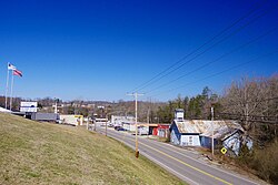 US 27 passing through Sunbright