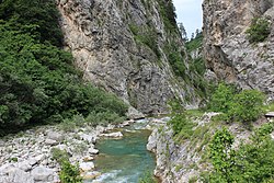 Vratar, a Sutjeska-szurdok legszűkebb része