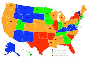 Map of USA states as regards their status for ...