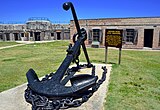 Anchor from the USS Hartford, located in the center of the fort, June 2012