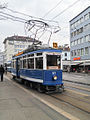 VBZ-Tram des Typs Be 4/4 "Elefant", Wagennummer 321, am Kreuzplatz