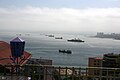 Vista a la bahía de Valparaíso desde el mirador del paseo