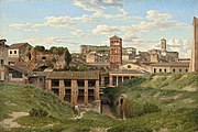 Christoffer Wilhelm Eckersberg, Vue de la Cloaca Maxima, huile sur toile, 1814.