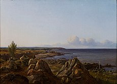 Parti i Østerlarsker Sogn Zicht op de parochie van Østerlars 1838, Bornholms Kunstmuseum