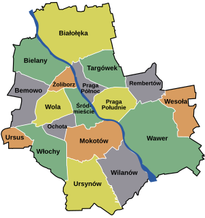 Varsó kerületei