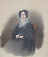 Portrait of a seated woman, pastel private collection[13]