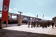 Відкриття окупаційними військами руху по мосту Стрілецького, зруйнованого під час наступі німців 1941 року і поновленого ними у 1943 році