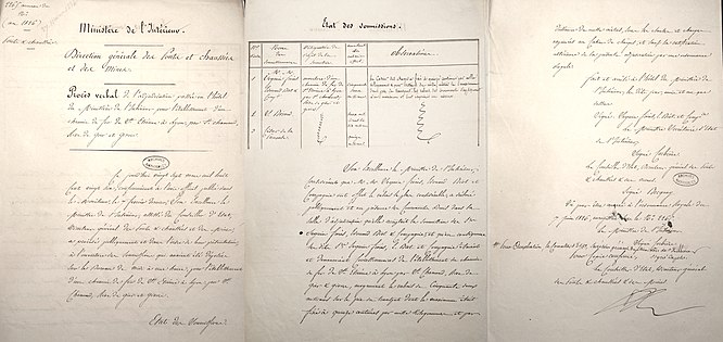 Procès-verbal d'adjudication du chemin de fer (27 mars 1826)[9].