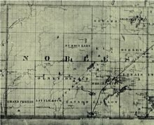 1874 map of Nobles County - Note that six townships had yet to be named 1874 map of Nobles County, MN.jpg
