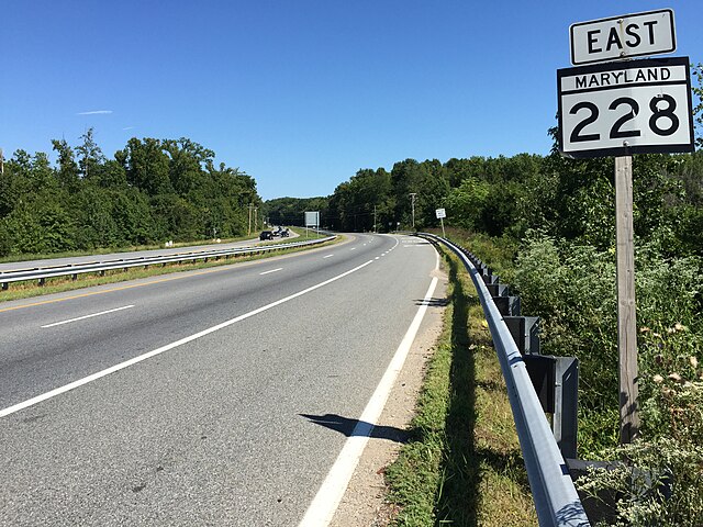 View east along MD 228 near MD 229 near Bennsville