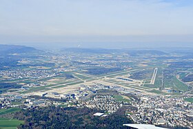 Vue générale de l'aéroport de Zurich.