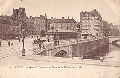 RENNES - Gare des tramways et Place de la Mission