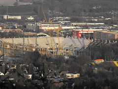 New Tivoli under construction, as viewed from Lousberg