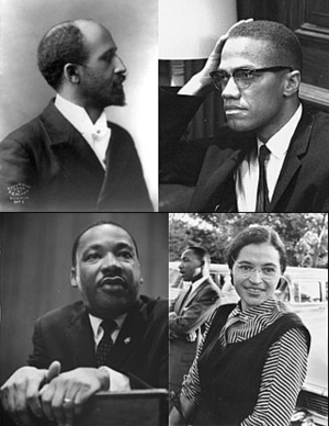 Prominent figures of the African-American Civi...