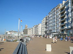Promenade at Ostend seaside.