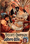 Alfons Mucha - 1896 - Biscuits Champagne-Lefèvre-Utile