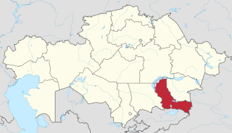Almaty (province) in Kazakhstan.svg