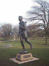 Brian Clough Statue in Albert Park, Middlesbrough.