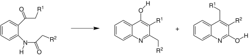 Reaktionsschema Camps-Chinolinsynthese