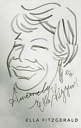 Karikatur von Ella Fitzgerald