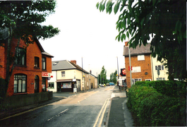 The village centre, complete with Texaco garage and Spar shop in 2010.