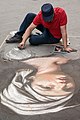 Street artist (chalks) in Florence, Italy