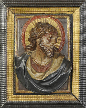 English: Jesus Christ, polychromed and gilded ...