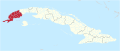Map showing a province (Pinar del Río Province)