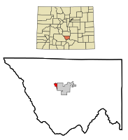 Location in Custer County and the state of Colorado