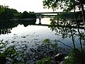 Sunset over the Damariscotta River, as viewed from the Whaleback Shell Midden State Historic Site in Maine.